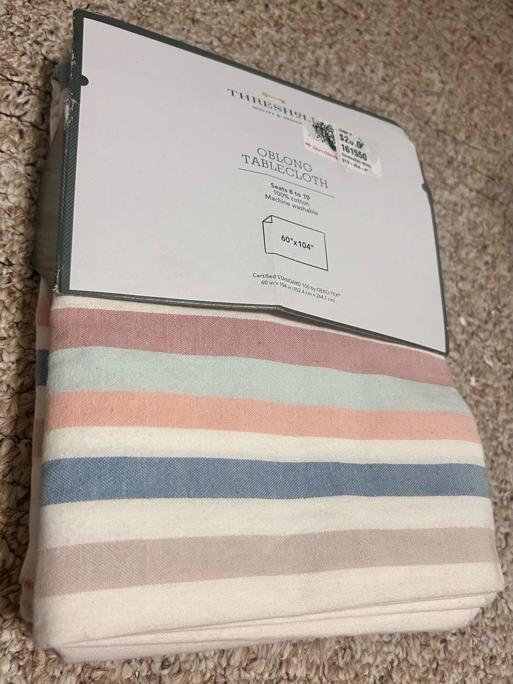 Threshold Oblong Tablecloth, 60” x 104”